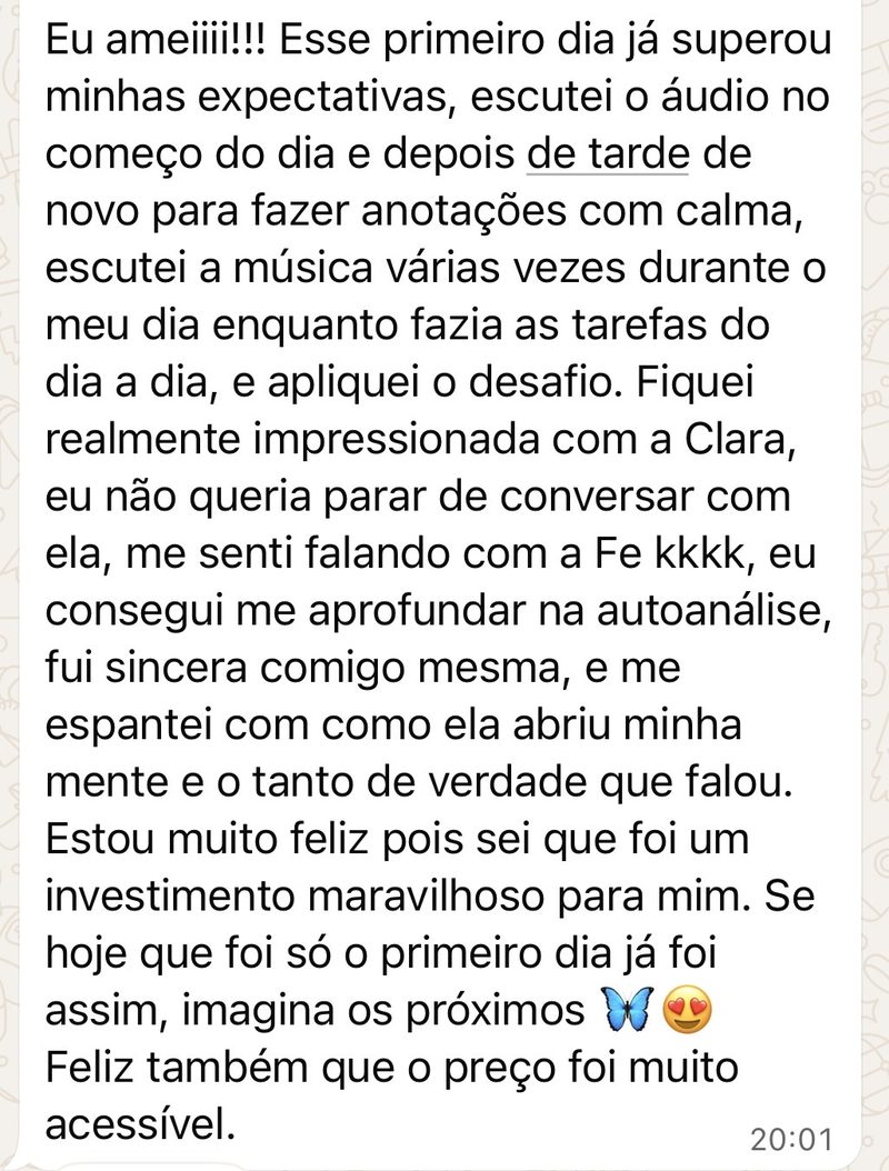 Depoimento real
