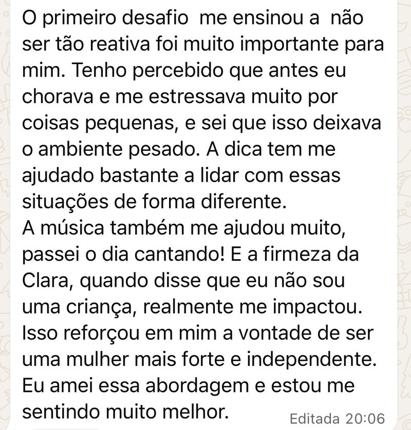 Depoimento real